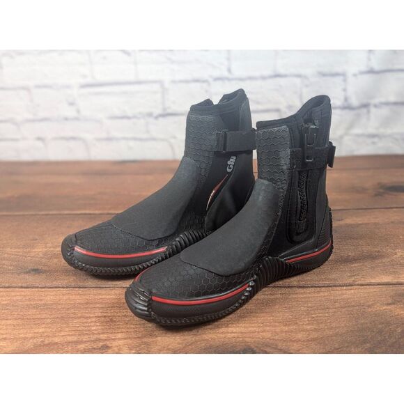 Gill Dinghy Sailing Boots Black Red Neoprene SZ 10 US / 9 UK / 43 EU - Picture 2 of 10